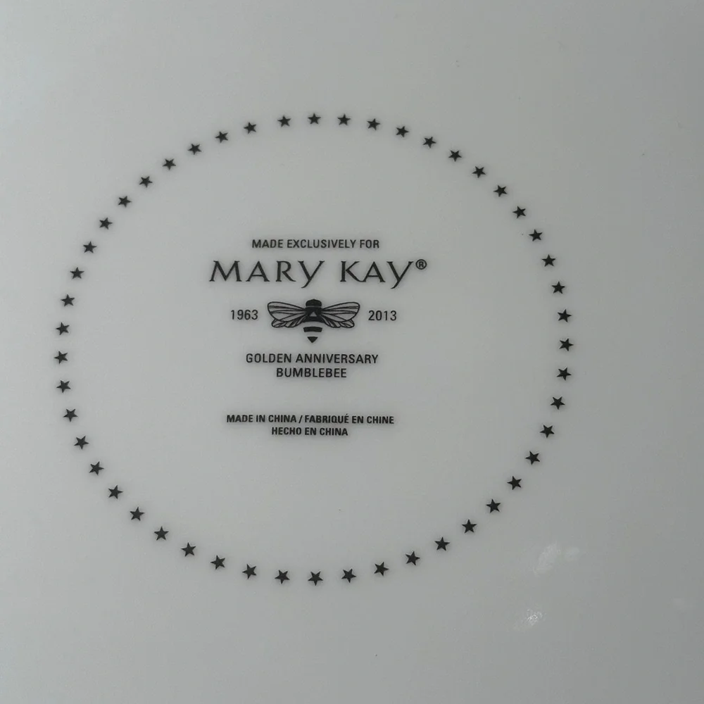 NEW Mary Kay Golden Anniversary bumblebee Oval Serving Platter 14.5x10 1963-2013
